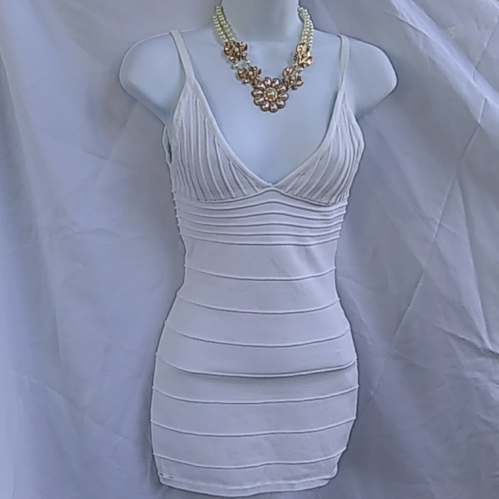 Wow couture All white mini dress